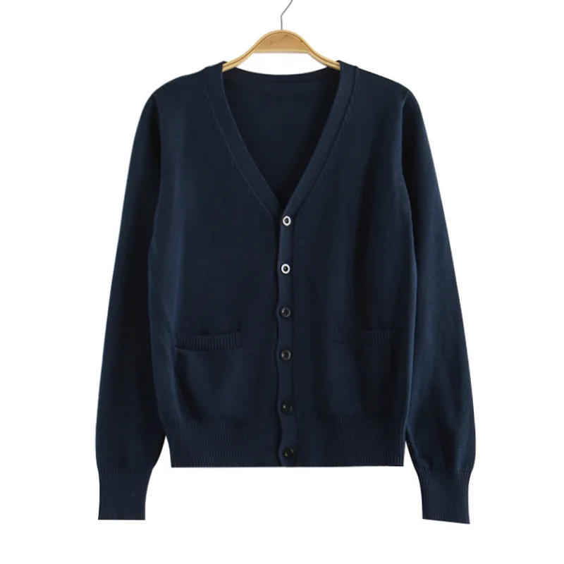 Confortável jk uniforme camisola cardigan jaqueta básica feminina outono e inverno japonês estilo universitário uniforme escolar malhas topos