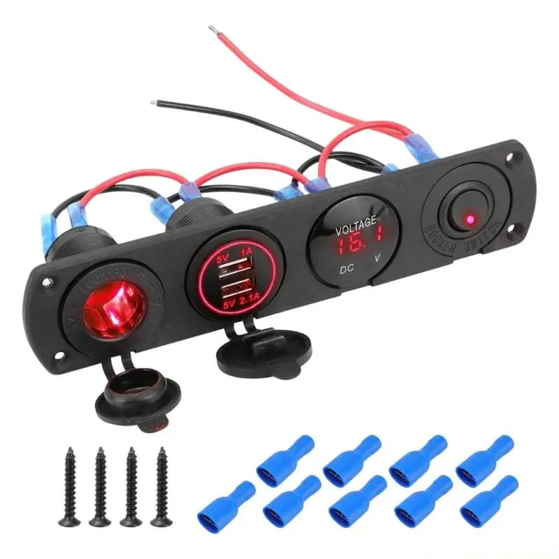 

J0MA Прочная панель управления из АБС-пластика с USB-портом и подключением аксессуаров 12 В.