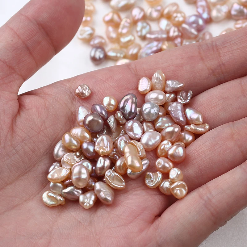 Wholesale Natural Pink Purple Mixed 4-6mm Keshi Fresh Water Pearl Beads