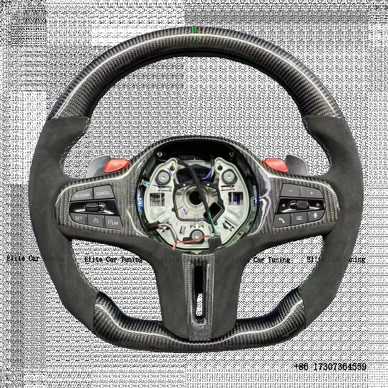 

For BMW M2 M3 M4 M5 M6 X5M F30 F10 F15 F80 G30 G20 G80 High Quality Leather Carbon Fiber Steering Wheel Racing Style