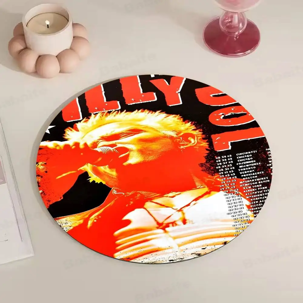 Rock Singer B-Billy I-Idol Natural Coaster Creative Cute Cartoon Absorbent Cushion Coffee Mug Bowl Cushion Insulation Cushion 5