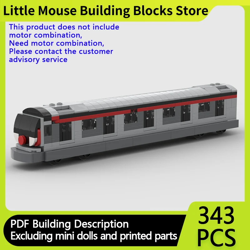 City Car Model MOC Building Bricks Railway Electric Train Carriage Modular Technology Gifts Holiday Assemble Toys Suit Display