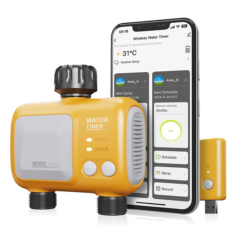 

New Design Wireless Tuya App Control Smart WiFi Water Timer Digital Watering Irrigation Timer for Garden Outdoor Use