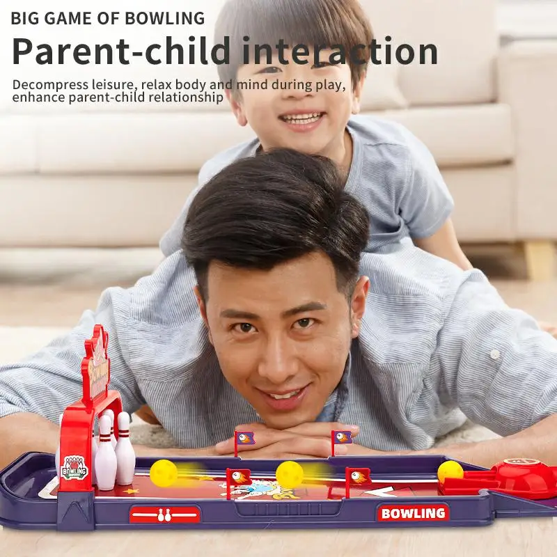 Gioco da bowling da tavolo giocattolo divertente indoor genitore-figlio tavolo interattivo gioco sportivo giocattolo bambini bowling regali educativi per bambini