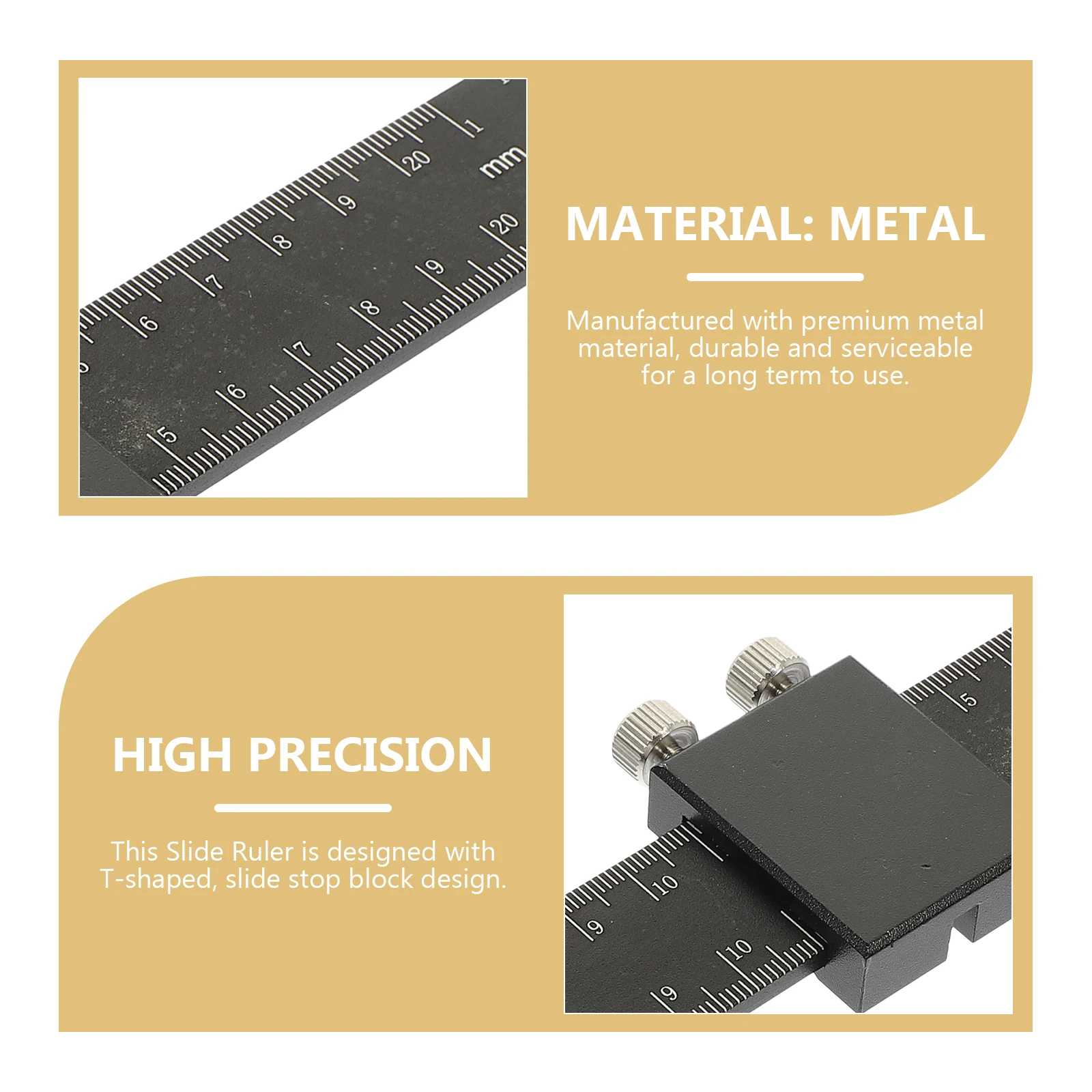 

Portable Metal Slide Rule Woodworking Measuring Ruler Folding Professional Carpentry Construction Adjustable Marking Tool Long