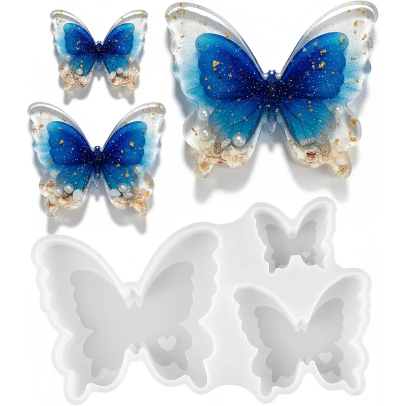 1 High-quality butterfly resin mold，3DButterfly Epoxy Resin Silicone Mold，Book stand for flower preservation，Insect Specimen Can