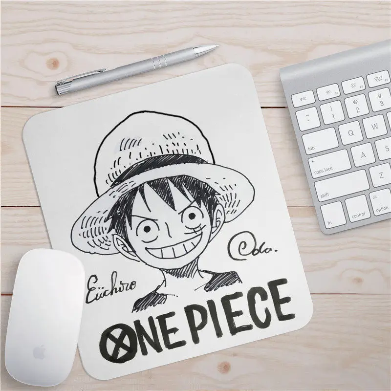 Neues Persönliches Kreatives Premium Anime ONE PIECE Luffy Zoro Nami Studenten-Laptop Tragbares Jungen-Kleines Büro Leder-Mauspad
