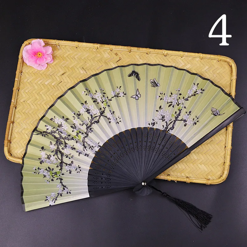 Japanese Fan Elegant Decorative Fan Silk And Bamboo Fan Lightweight For Office Decoration Home Decoration Wedding Gift