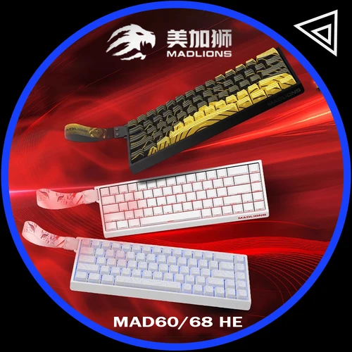 Madlions Mad 60He teclado mecánico con interruptor magnético MAD68 teclado con cable Mad60he personalizado MAD68he Esports Gamer teclado regalos