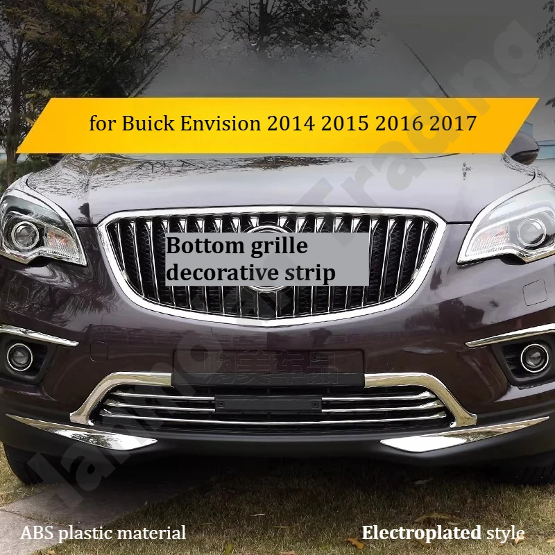 

for Buick Envision 2014~2017 Decorative strip on the lower grille/decorative bright strip on the front bumper corner guard