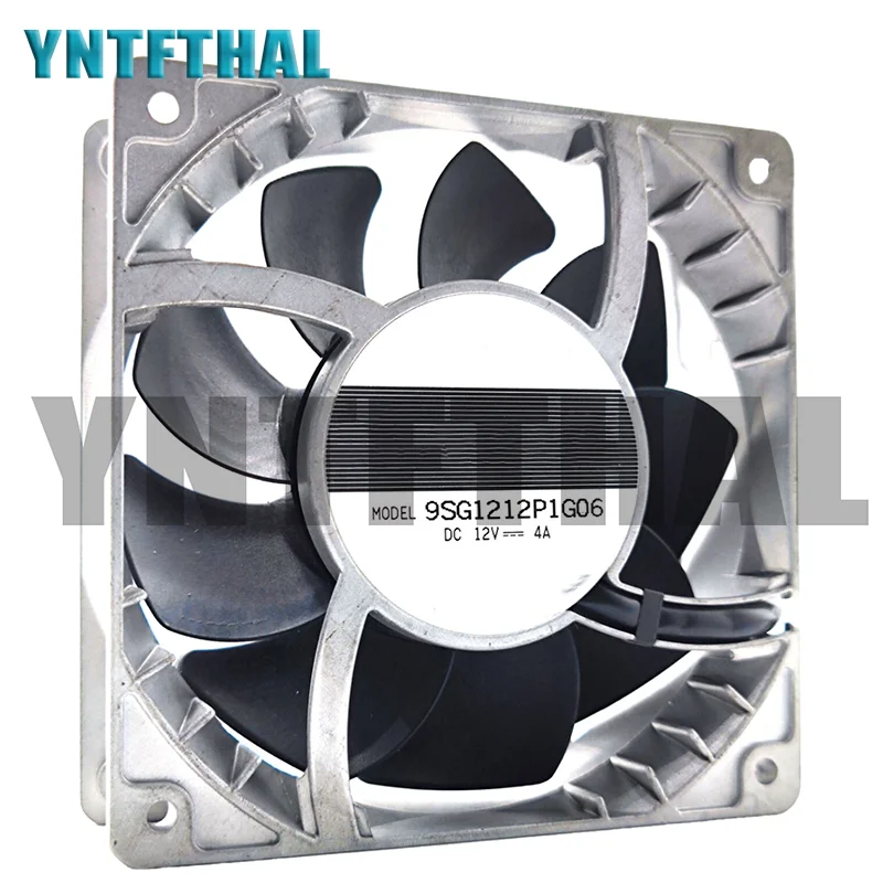 Ventilador de alto volume de ar trabalhando, quatro linhas, 12cm, DC 12V, 4A, 12038, 9SG1212P1G06, Novo