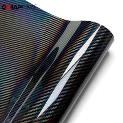 Carbon Fiber Vinyl Film High Gloss Laser Black Motorcycle DIY Stickers Effect Wrap Sticker for Car Motorcycle Body Accessories