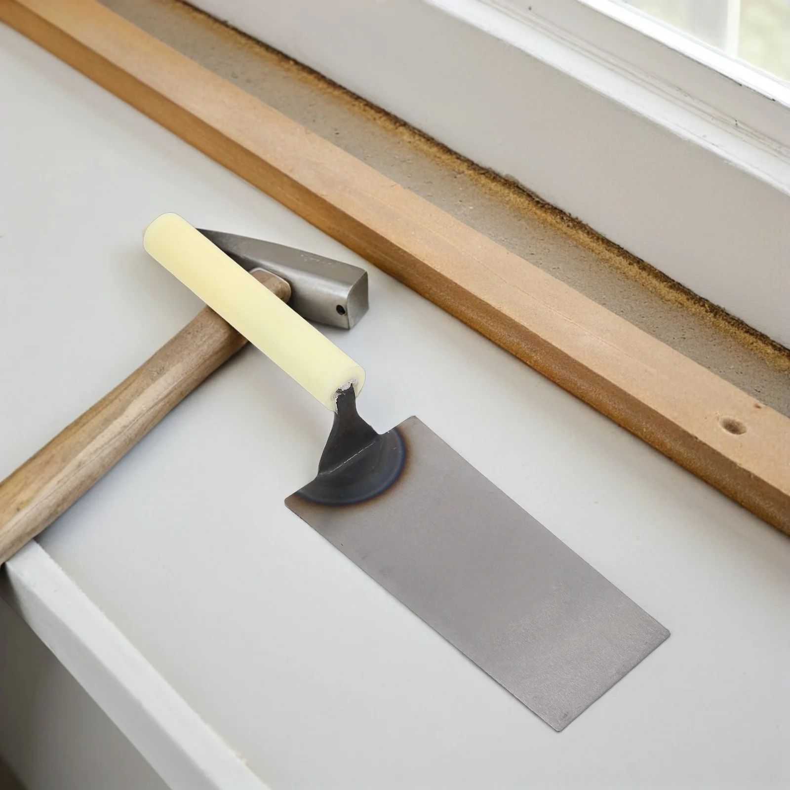 Coltello per intonacare cazzuola piatta in metallo per cartongesso curvo in cemento, strumenti per muratura, muratore
