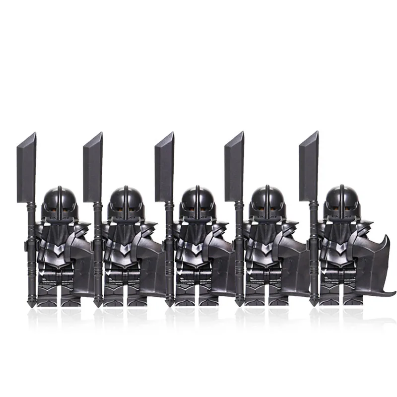 

5pcs/set Movies Series Medieval Uruk-hai Orc Army Group Solider Orcus Figures Building Blocks Set Toys for Children Presents