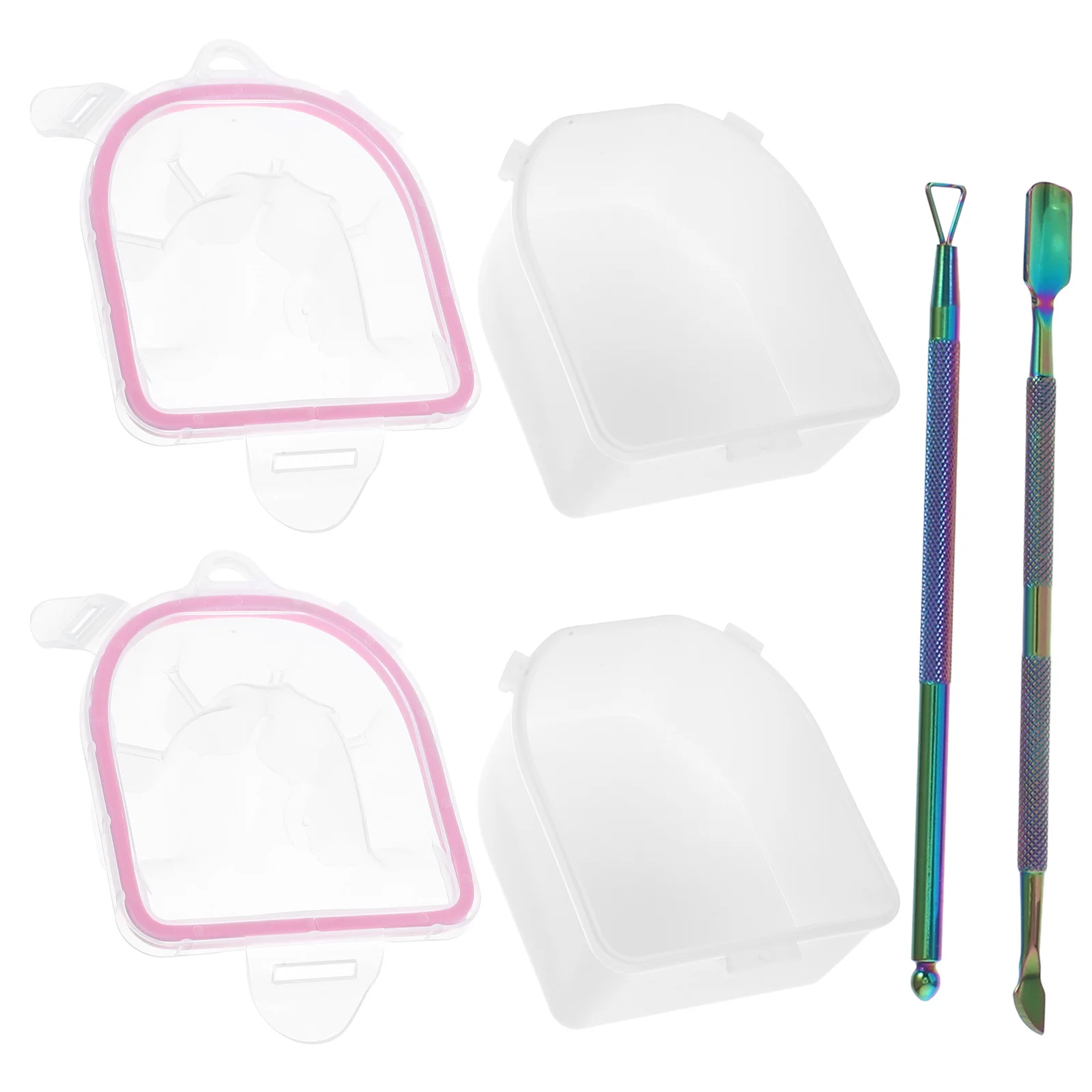 1 set manicure ciotola per ammollo delle unghie superficie liscia strumenti spa per le mani rimozione delle cuticole trattamento delle unghie esperienza rilassante