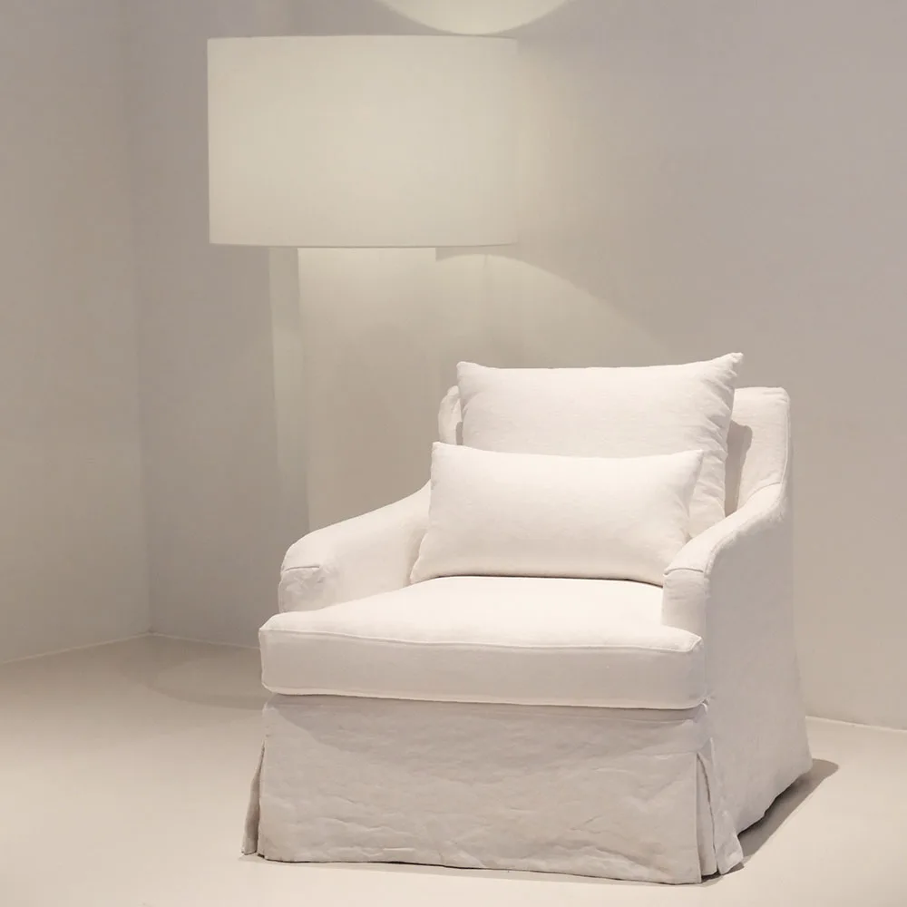 American Cotton and Linen Fabric Detachable and Washable Single Sofa