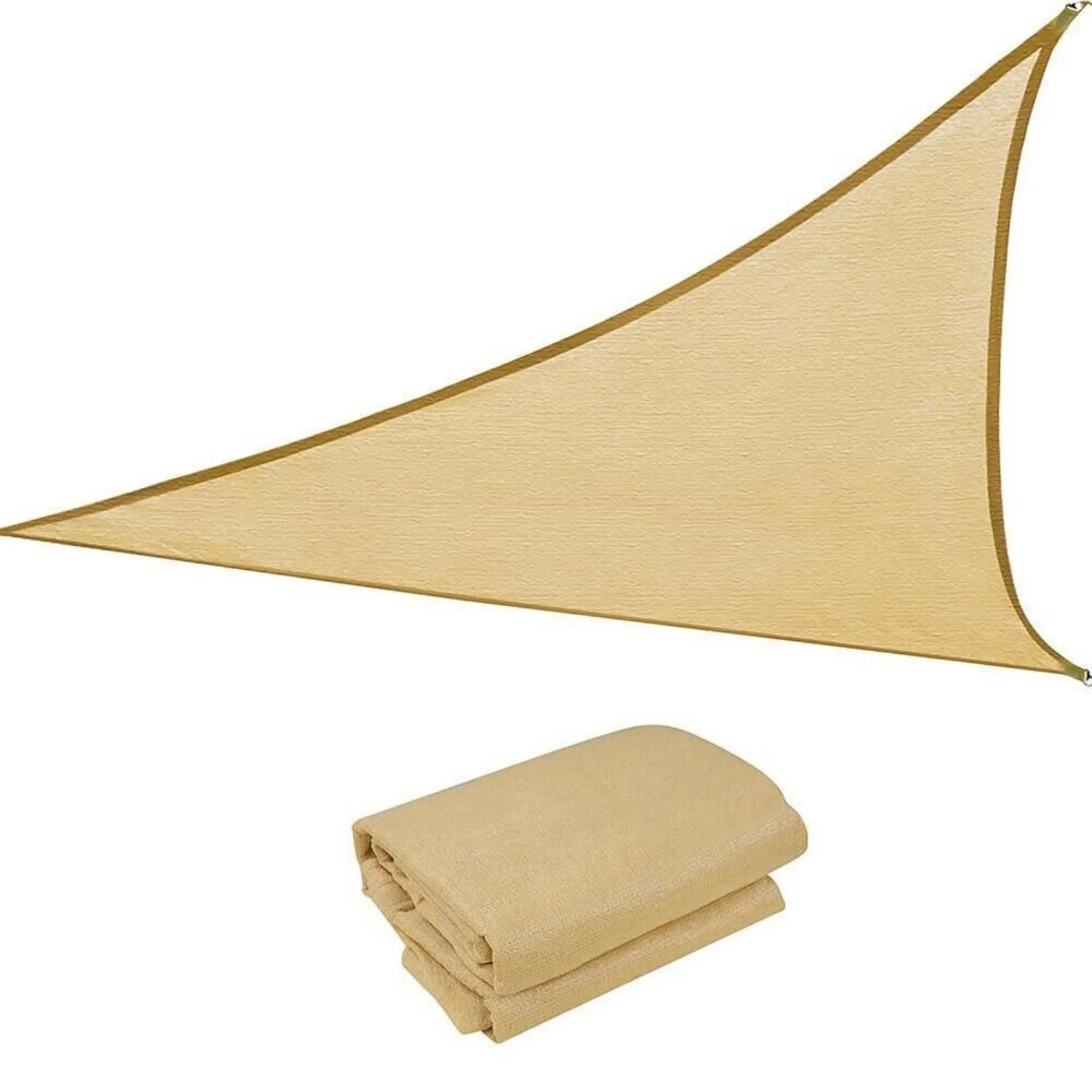 Sun Shade Sail 10' x 10' x 10', Triangle, Sand Outdoor Canopy Patio Lawn Yard United States