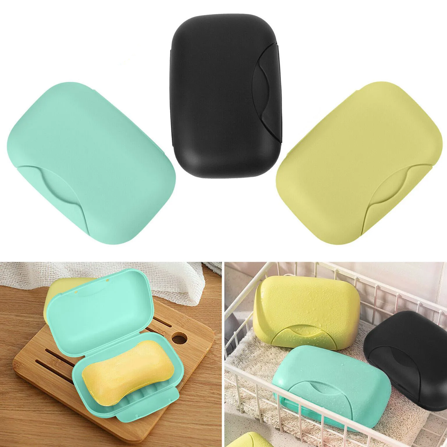 Travel Soap Box Dish Plate Case Plastic Case Holder Container Wash Shower Home Shower Lid Sealed Bathroom Sealed Soap Case