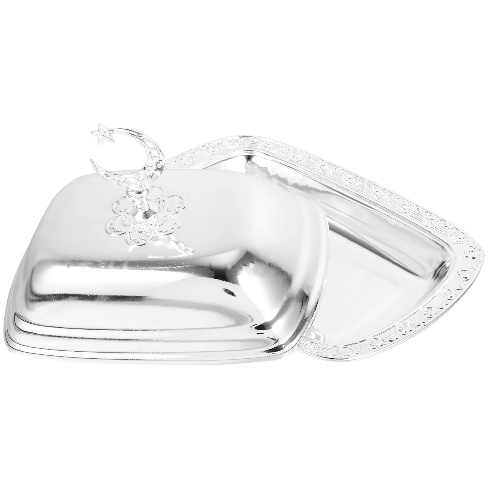

Elegant European Style Iron Butter Dish With Lid Metal Storage Holder Home Party Restaurant Use Exquisite Kitchen Cheese