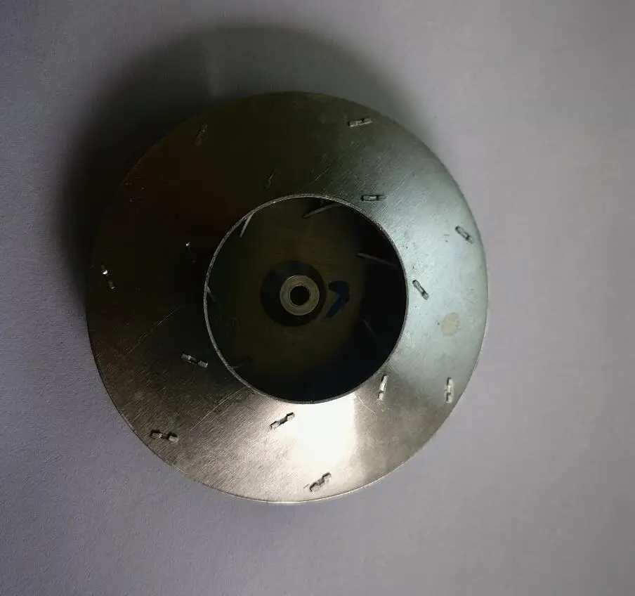 Car Vacuum Cleaner Parts High Speed Light Aluminum Impeller 7-blade 71mm Diameter