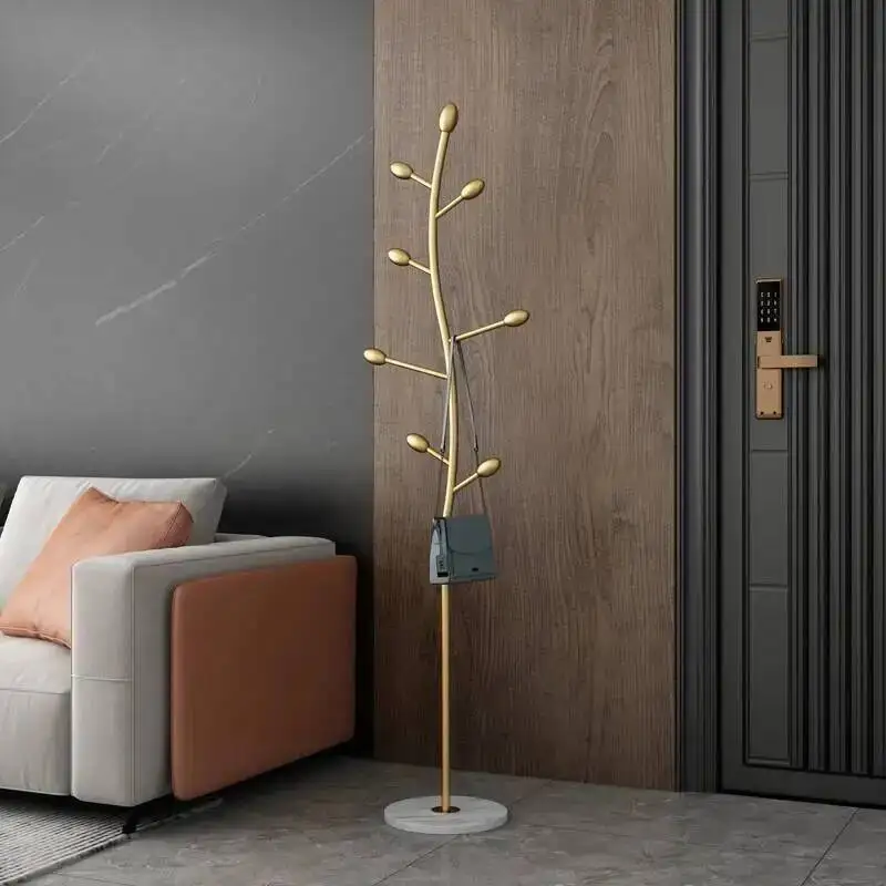 

Modern Golden Clothes Rack Hanging Display Living Room Organizer Hanger Bedroom Coat Rack Entrance Port A Manteau Hall Furniture