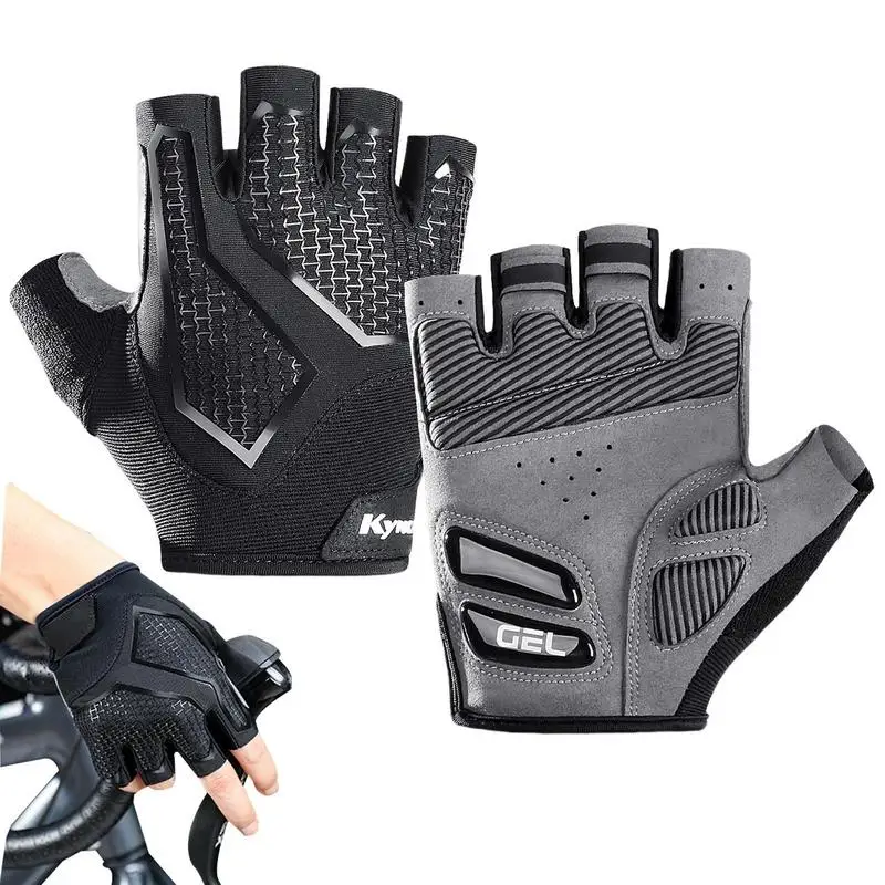 

Anti Slip Gloves Cycling Gloves With Touchscreen Compatibility Waterproof Half Finger Bike Riding Gloves Mountain Bike Gloves