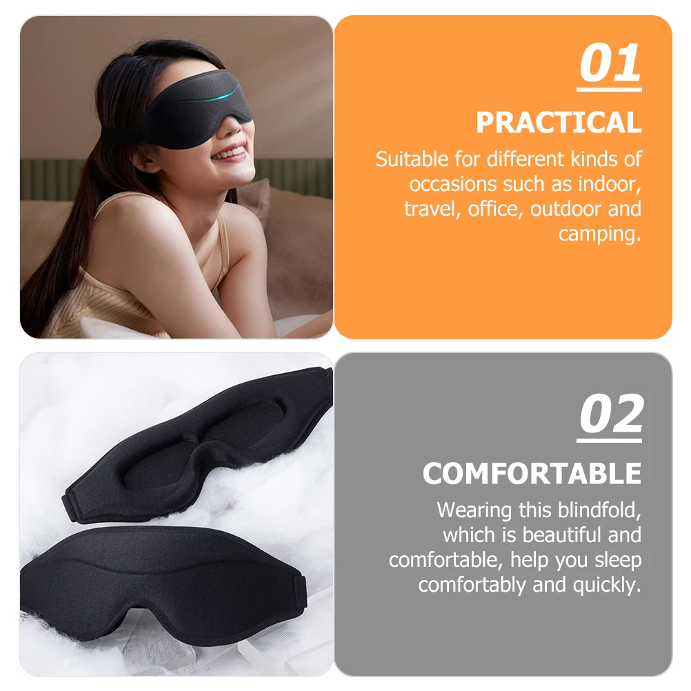 

Silk Memory Foam Eye Mask Blindfold Cover Comfortable Elastic B Black Travel Outdoor Camping Anti Light