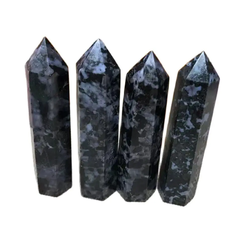 Natural Quartz Crystals Healing Stones Wand Tower Snakeskin Pattern Poin Home Decor