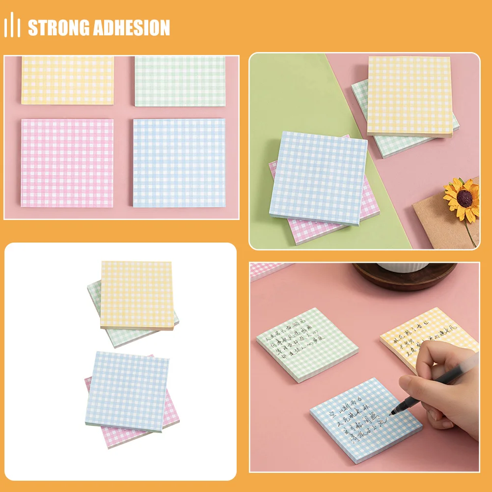 16 Books Convenient Grid Sticky Memo Pads Reusable Adhesive Notepads Office School Task Organizer Memo Pad Note Paper