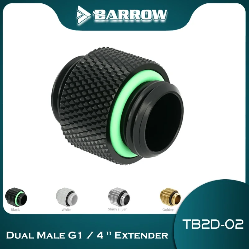 BARROW G1/4 Male to Male Connectors / Extender 10mm  Dual Male Fitting Accessories Metal FittingsBlack Silver White Gold TB2D-02