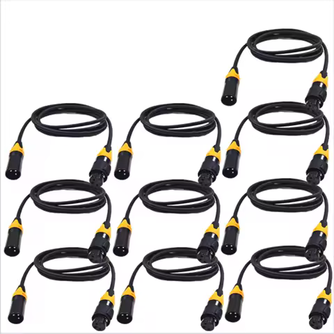 IP65 XLR connector DMX cable 2M ourdoor XLR Dmx512 cable Stage Lighting 3 Pin waterproof XLR Connector dmx cable par wall wash