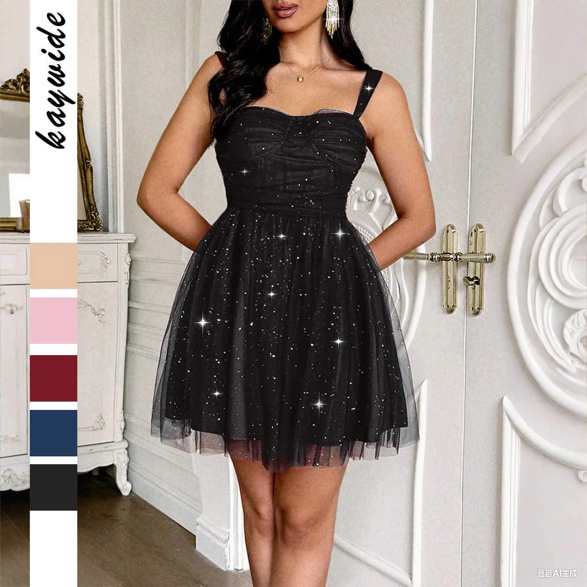 

Элегантные вечерние платья, высококачественные длинные платья на подтяжках, платья, женская одежда 2021, осень и зима