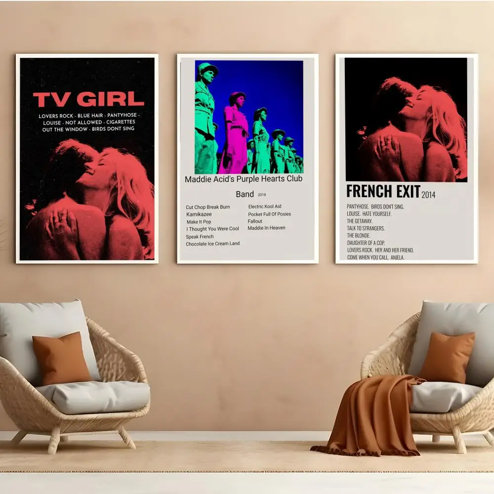 TV Girl Residential Interior Styling Matte Printed Finish Quick Installation Loft Corridor Elegant Office Accent Poster