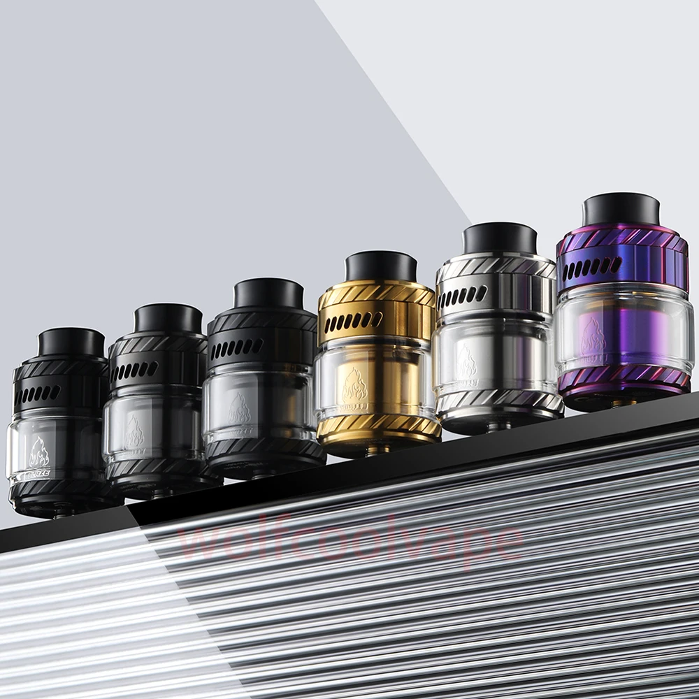 Authentische ThunderHead Creations Mike Vapes Blaze MAX RTA Wiederaufbaubarer Tankzerstäuber 5,5 ml / 7 ml 30 mm Durchmesser Vape Tankzerstäuber