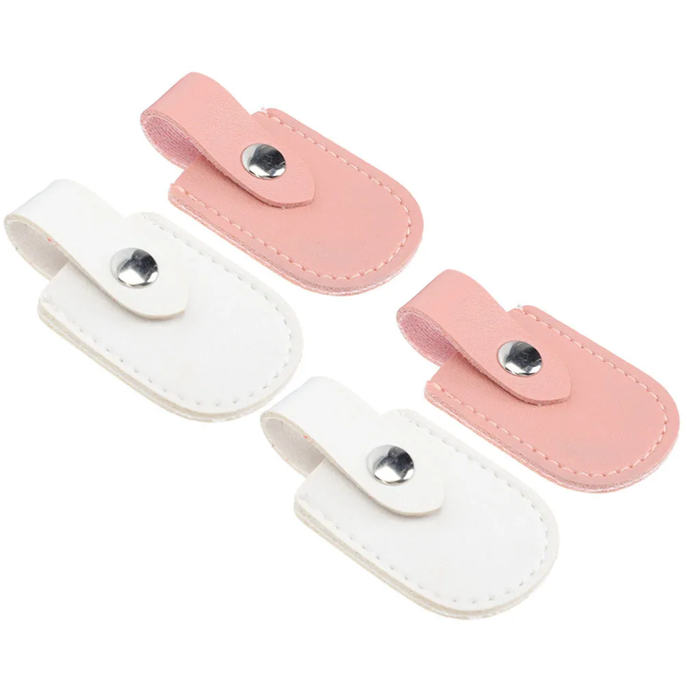 

4Pcs Cuticle Scissors Cover PU Protective Nail Scissor Pouch Manicure Scissor Holder Storage Bag Grooming Tool Protector