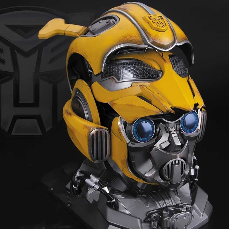 Transformation Helmet English Voice Control Mask Bluetooth Base Light Up Eyes Action Collection Figure Birthday Toy Gifts