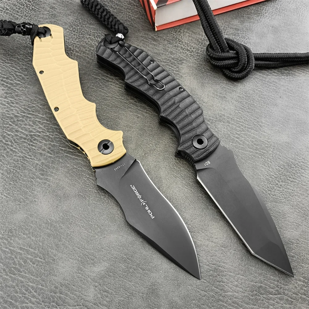 Pohl Force BD1 Utility Folding Knives D2 Blade G10 Handle Combat Tactical Knives Outdoor Survival Pocket Knife EDC Multitool