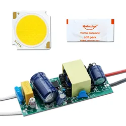 A Set LED 10W 20W 30W 40W 50W 19*19mm High Brightness Bridgelux Chip LED Bulb Diodes + LED Driver Kit for Track Light Spotlight