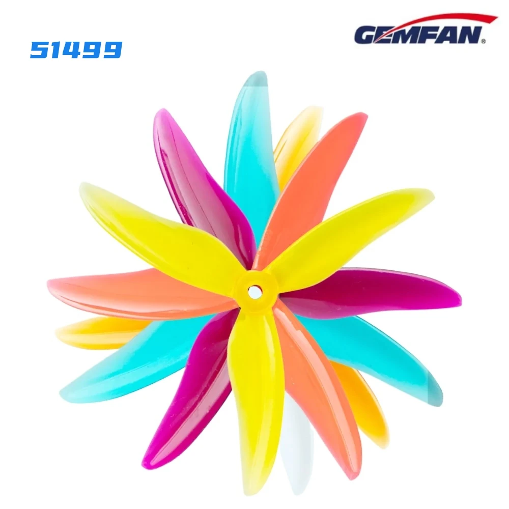 2Pairs Gemfan Hurricane 51499 5 Inch 3-Blade Propeller for RC Drone FPV Racing Freestyle 2207 2306 Motor Nazgul5 LAL5