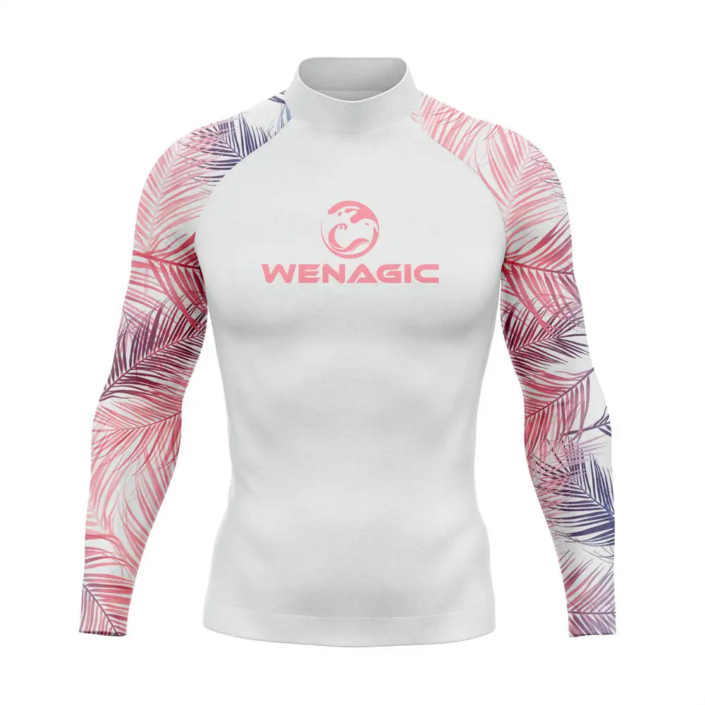 Men Swimsuit Swimming T-shirt Beach UV Protection Swimwear Rash Guard Long Sleeve Surfing Diving Swimsuit Surf T-shirt Rashguard