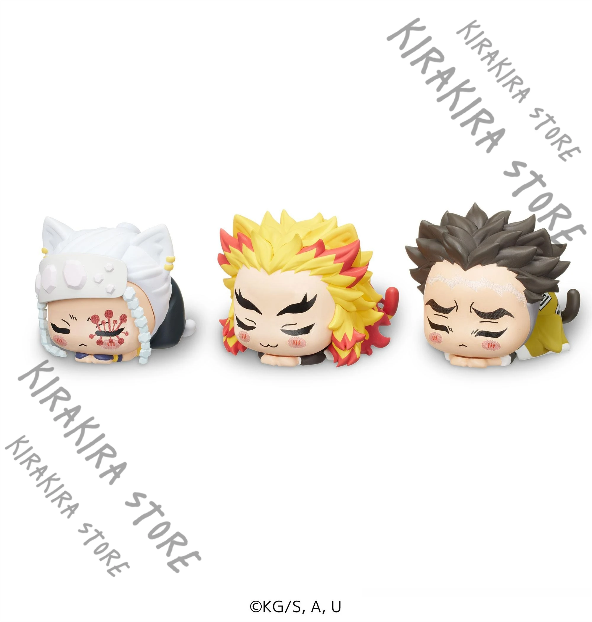 

Demon Slayer Himejima Gyomei Official Genuine Small Mascot Model Kit Cosplay Rengoku Kyoujurou Action Figures Ornaments Gifts