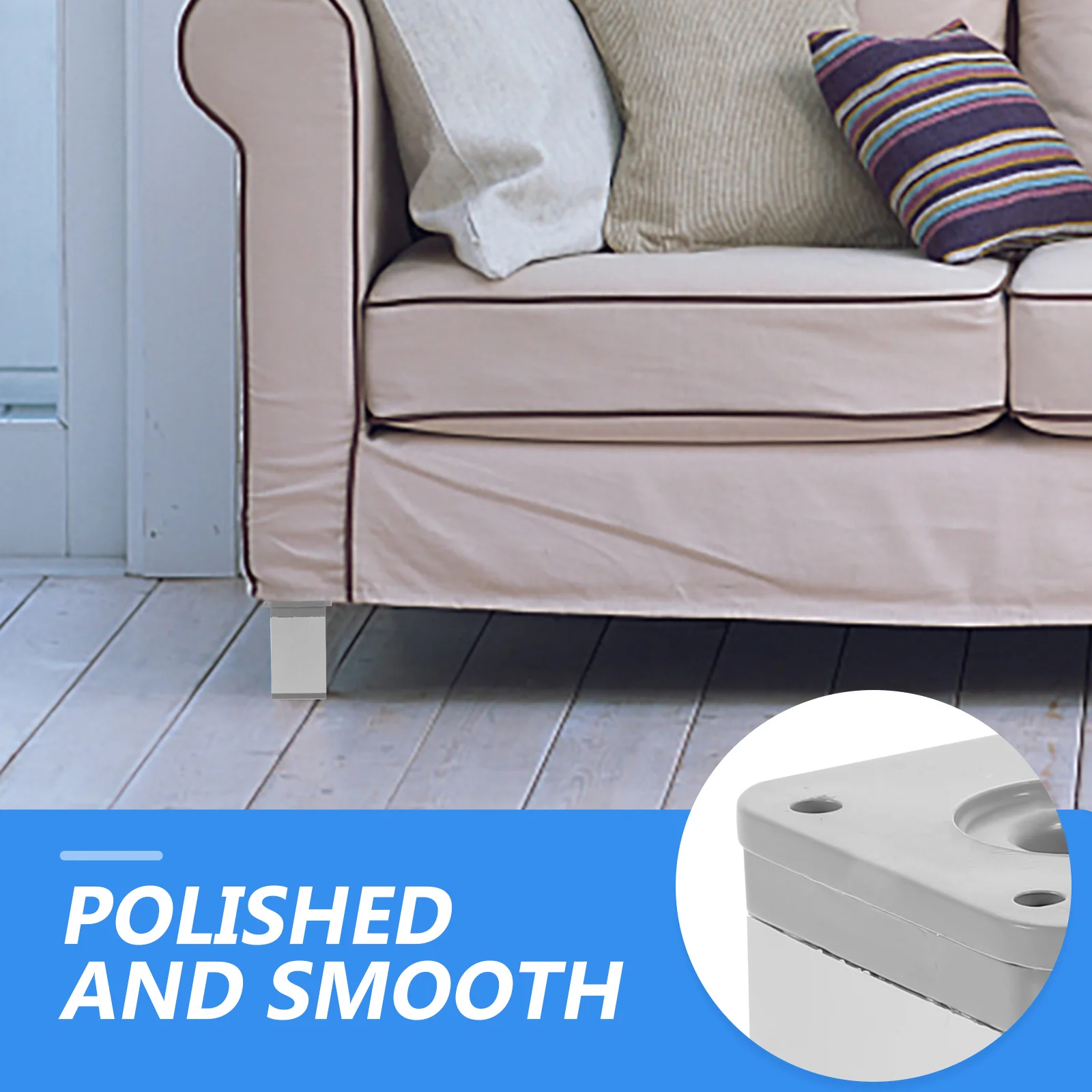 

2Pcs Replacement Furniture Legs Aluminum Alloy Support Feet for Dresser Stool Bed Frame Modern Simple Design Adjustable Legs