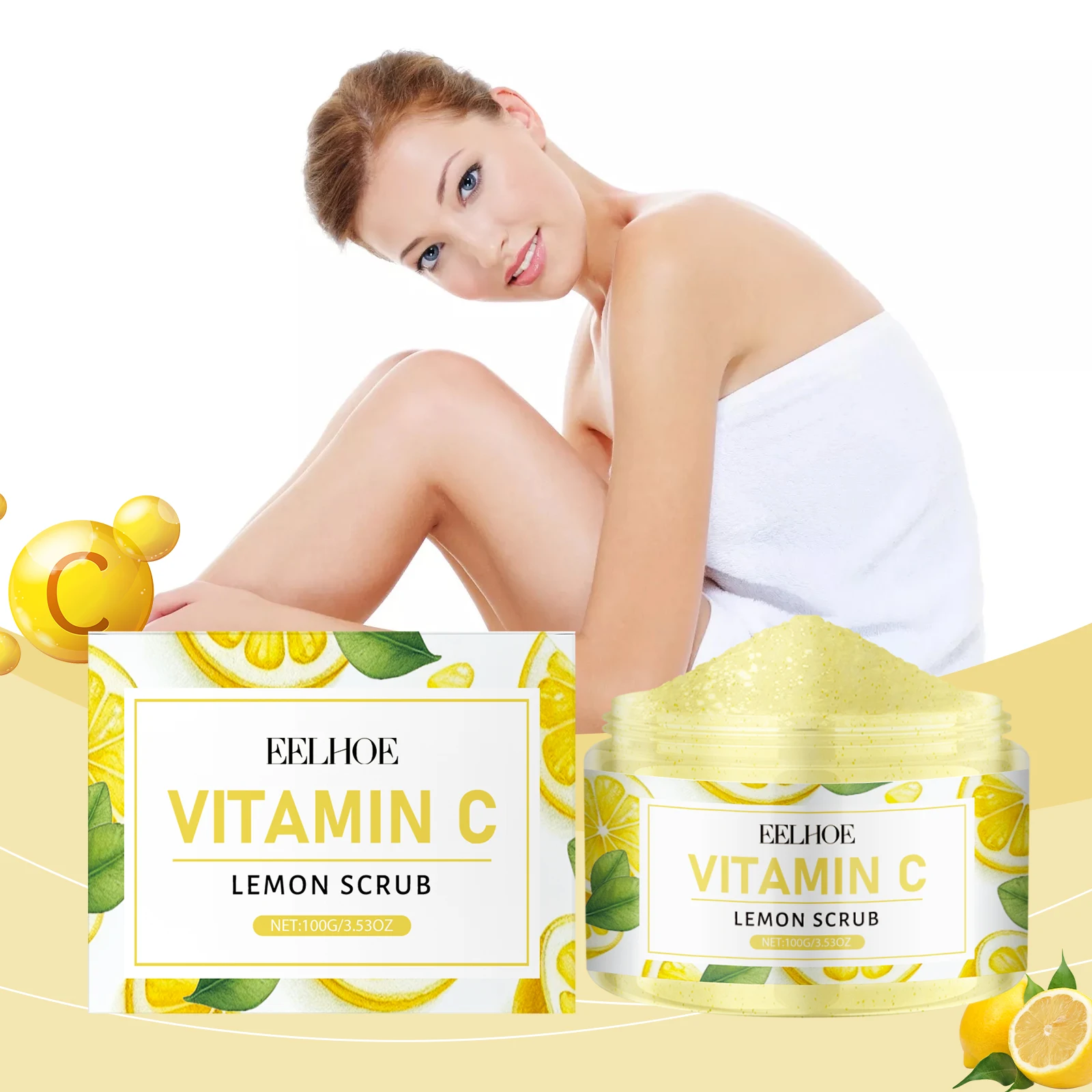 Lemon Vitamin C Scrub Effectively Remove Aging Cuticles Regulates Pigmentation Reduce Local Dullness Exfoliating Face Care Cream #3