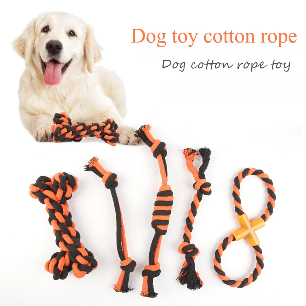 

Halloween Pet Knot Toy for Dogs To Relieve Boredom Bite Grind Teeth Cotton Rope Knot Interactive Tug of War Rope