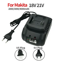 ZWINCKY ładowarka zamiennik do Makita Model 18V 21V Li-ion BL1415 BL1420 BL1815 BL1830 BL1840 BL1860 wiertarka elektryczna Gri