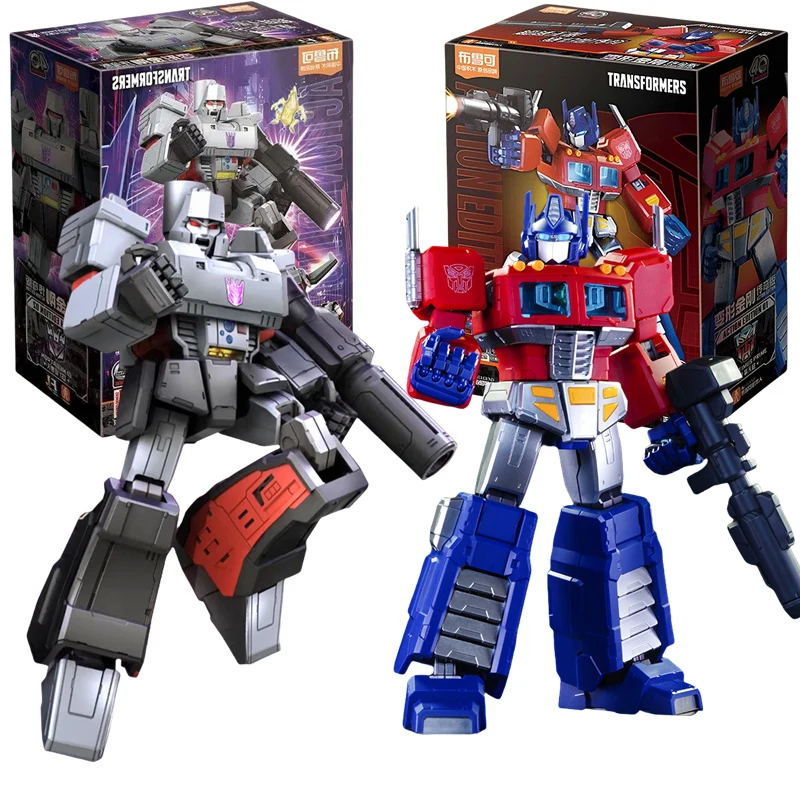 Original BLOKEES 18CM Optimus Primal Megatron Transformation G1 ACTION EDITION Chest Eyes Glow Building Block Action Figure Toy