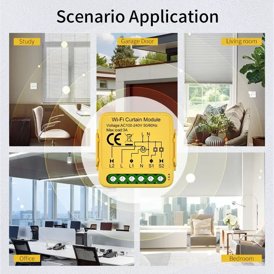 Tuya WiFi Zigbee Smart Curtain Switch Module Blinds Roller Shutter Electric Motor Smart Life Voice Control For Alexa Google Home