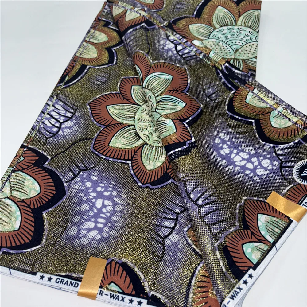 Nieuwe 100% Katoen Afrikaanse Gouden Wax Stof Wax Grand Hoge Kwaliteit Stof Ankara Print Stof Voor DIY Maken Naaien Kleding 15A86