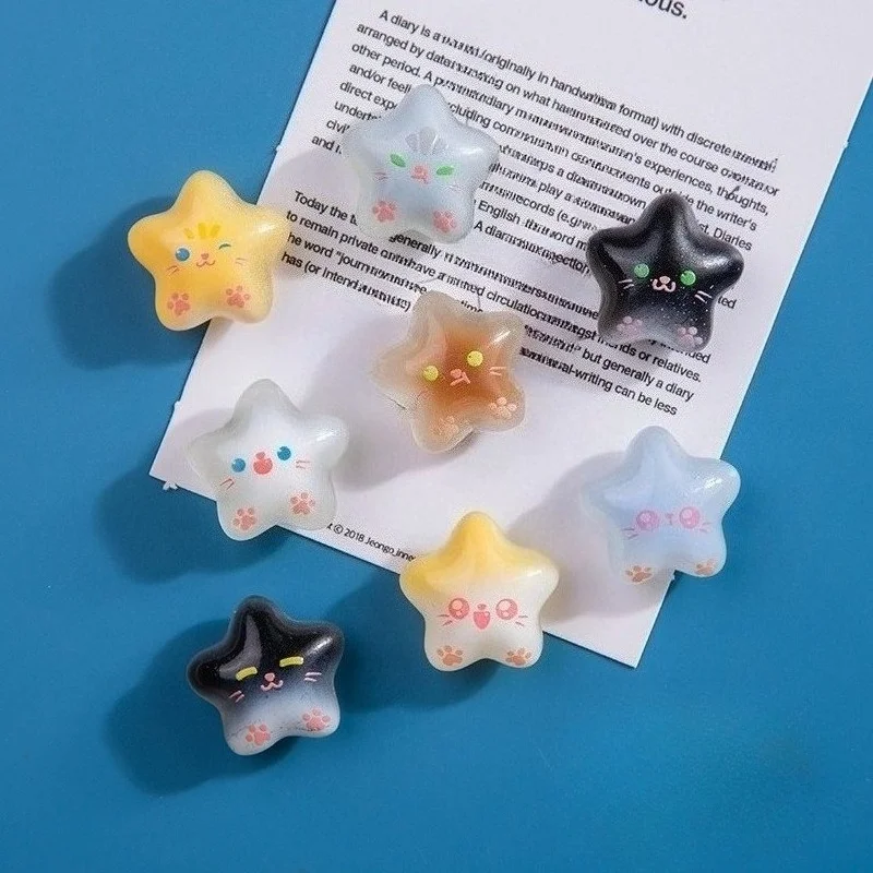 8 قطعة lucency لطيف القط التعبير مغناطيس الثلاجة صور جدار رسائل مجلس لوحة الإعلانات الديكور ملصقات مغناطيسية ديكور المنزل