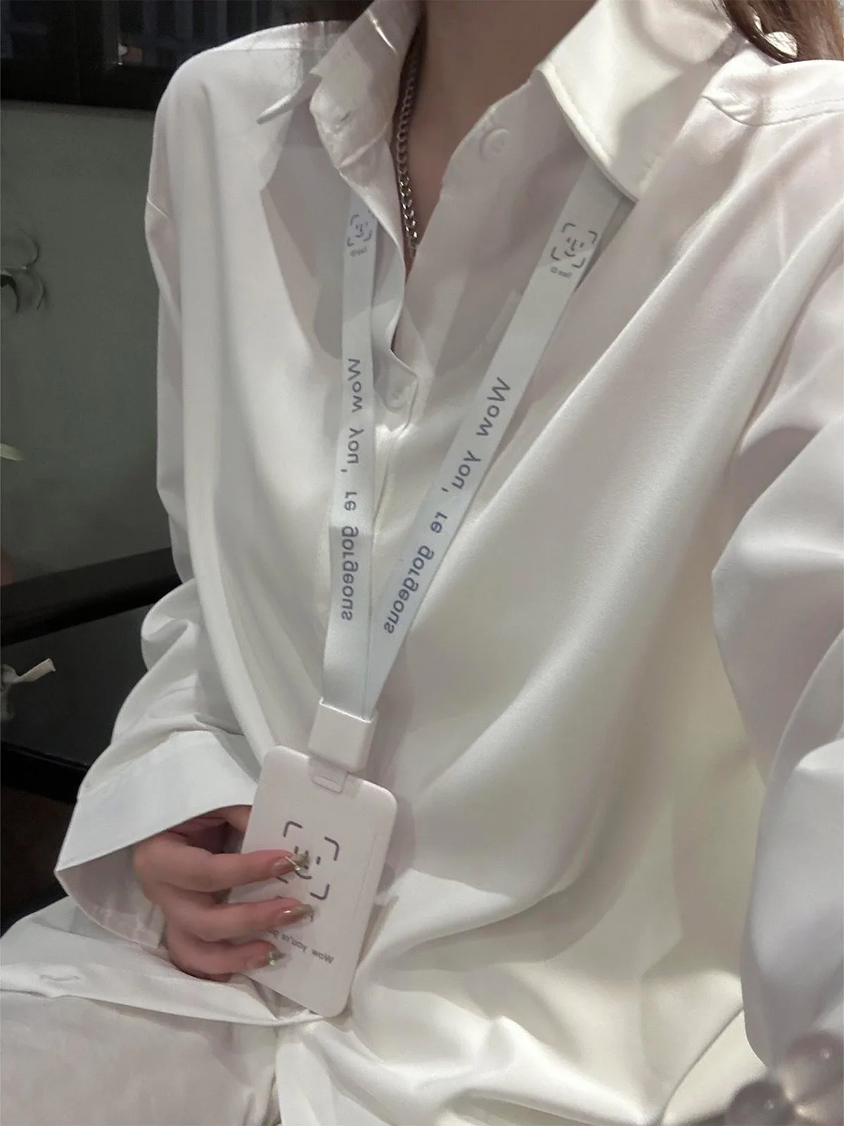 Neutral Style Long Sleeve Drapey Shirt Casual Commute Inner Wear Top Youth Trend Autumn Season Standard Fit Male Female Clothing